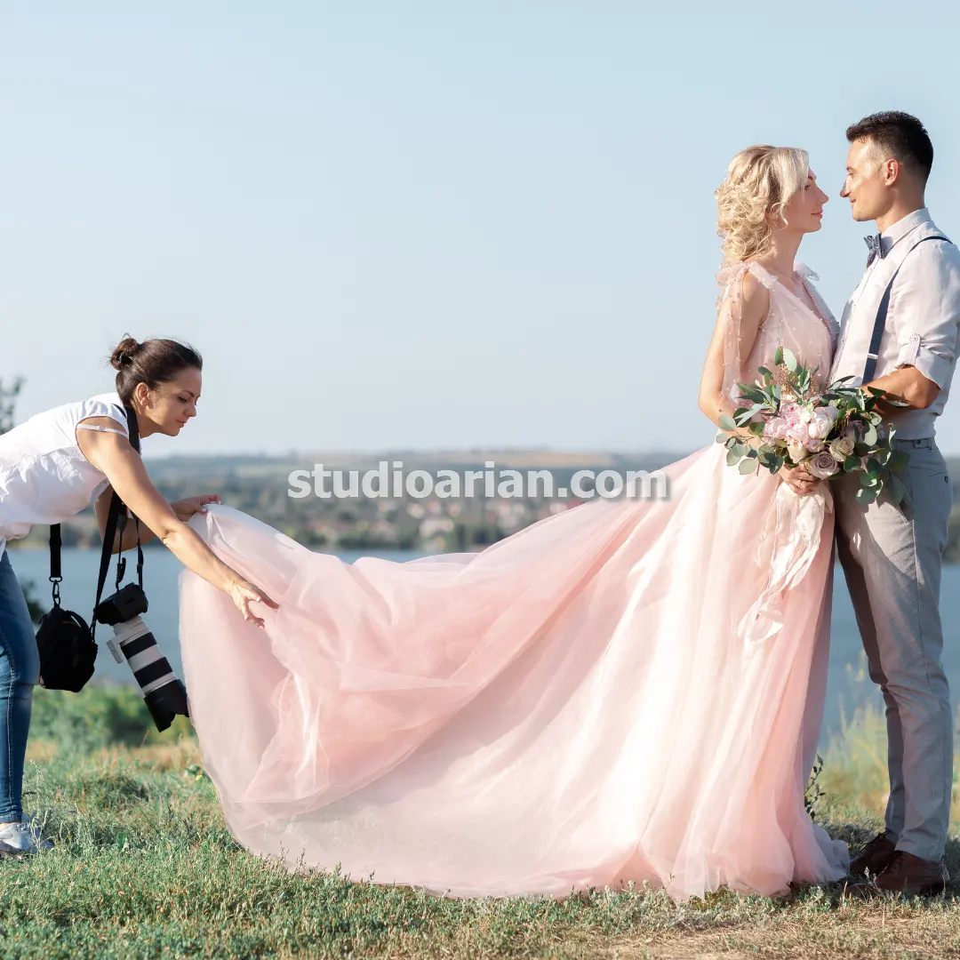 عکاسی حرفه ای عروسی در فضای باز در تبریز